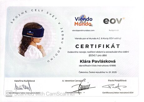 Klára Pavlásková certifikát EOV